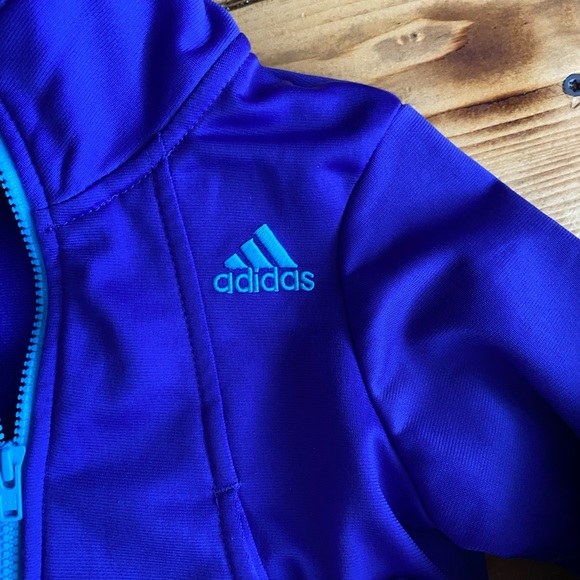 Adidas Girl’s Tracksuit Outfit Dark Purple - Picture 6 of 16